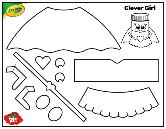 Thumbnail of Clever Girl Crayola and Peter Pan Peanut Butter craft project